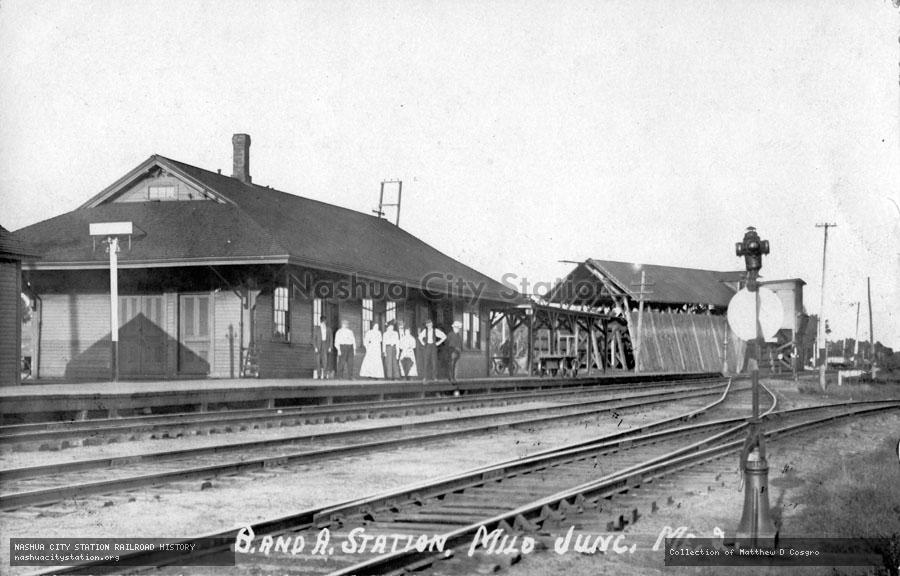 Postcard: Bangor & Aroostook Station, Milo Junction, Maine